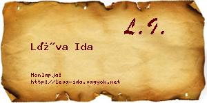 Léva Ida névjegykártya